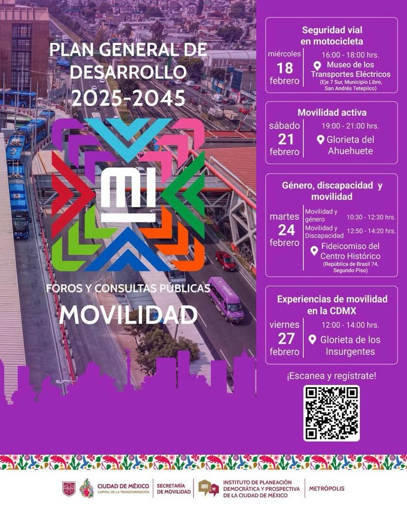 Plan General de Desarrollo: Foros y Consultas Públicas Movilidad