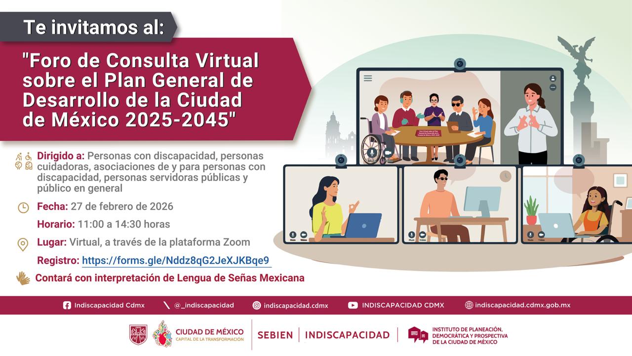 Foro de Consulta virtual sobre el Plan General de Desarrollo de la Ciudad de México