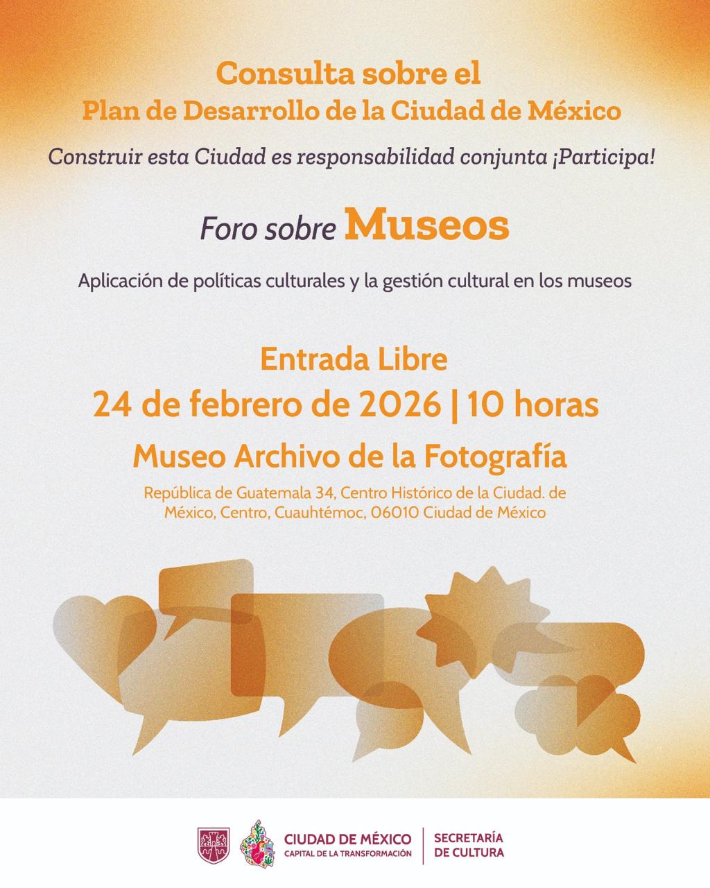 Foro sobre Museos: Aplicación de políticas culturales y la gestión cultural en los museos