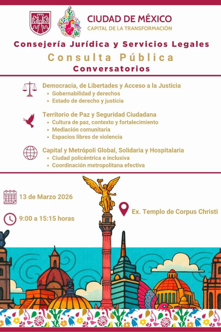 Consejería Jurídica y Servicios Legales: Consulta Pública