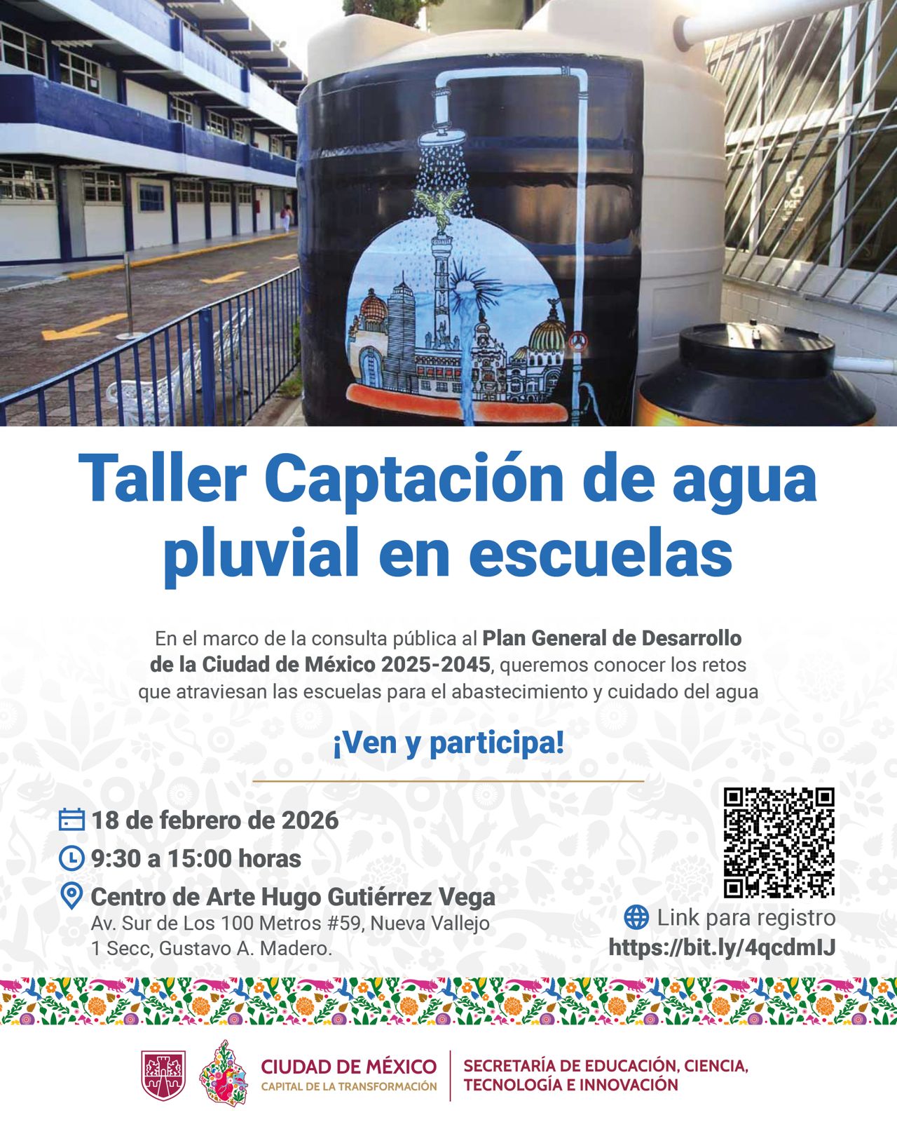 Foro Taller Captación de agua pluvial en escuelas