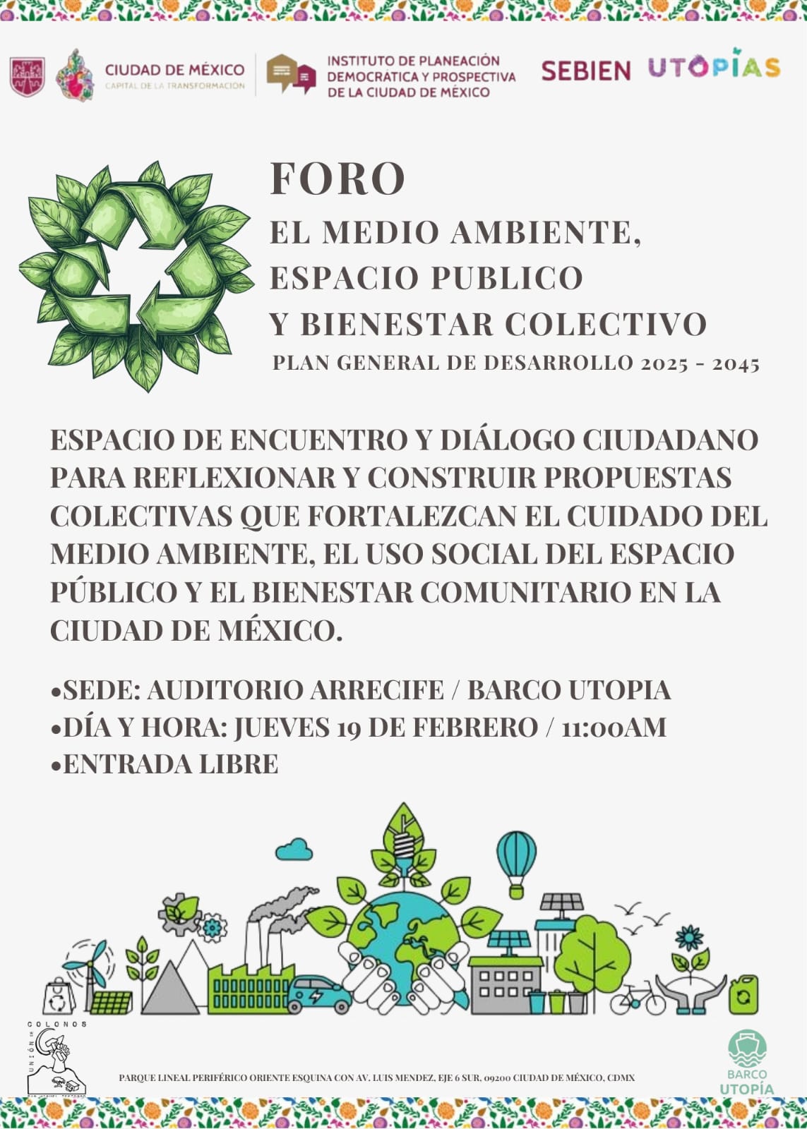 Foro El medio ambiente, espacio público y bienestar colectivo