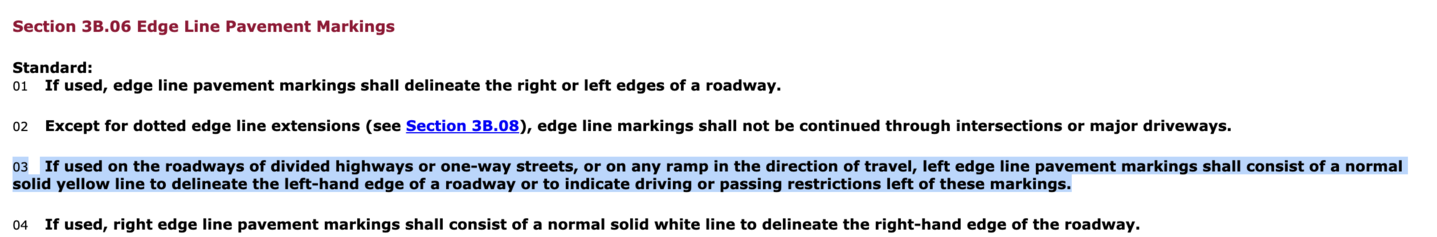 Especificacion del MUTCD de E.E.U.U.
